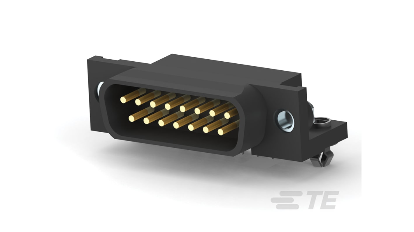 TE Connectivity Sub-D Steckverbinder Stecker abgewinkelt, 15-polig / Raster 2.74mm, Durchsteckmontage  Lötanschluss