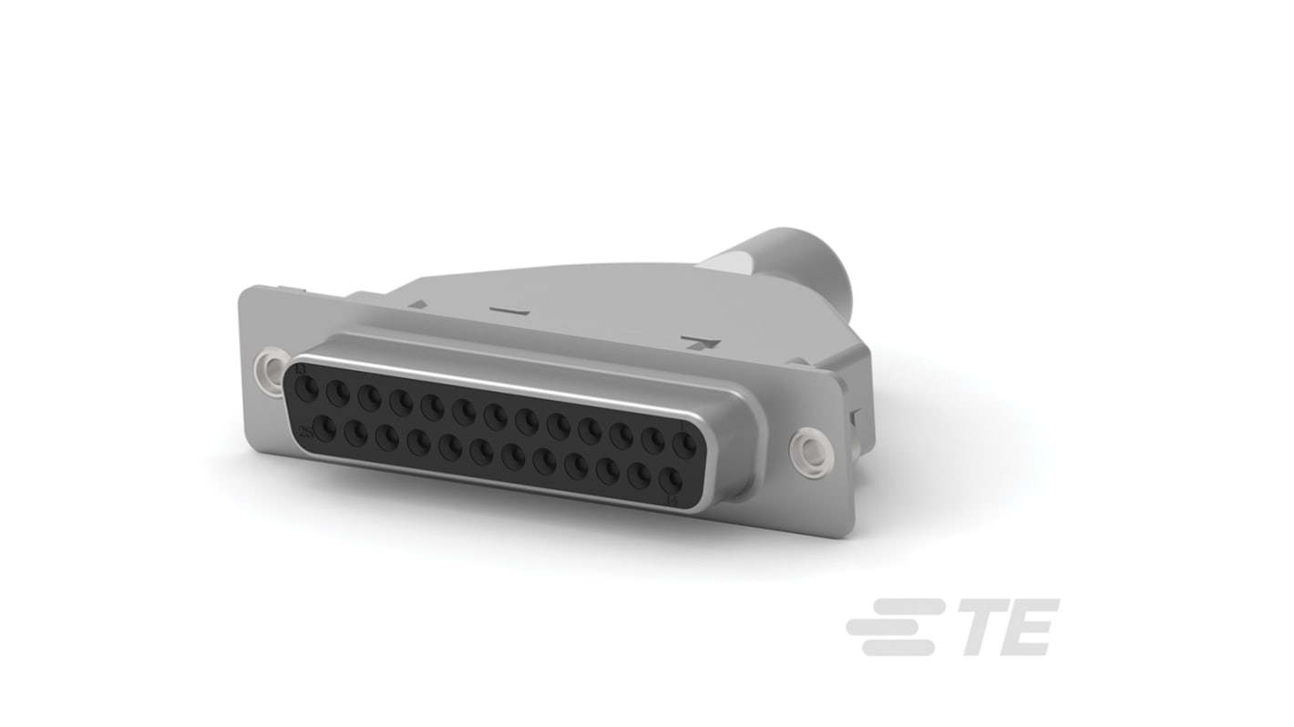 TE Connectivity 25 Way Cable Mount D-sub Connector Socket, 2.74mm Pitch