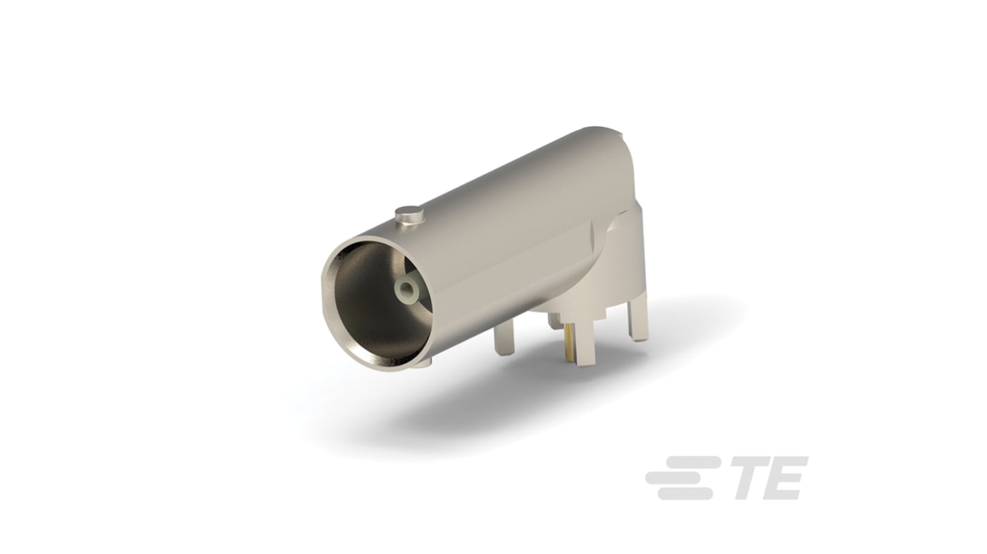 TE Connectivity OEG Series, jack Through Hole BNC Connector, 75Ω, Solder Termination, Right Angle Body