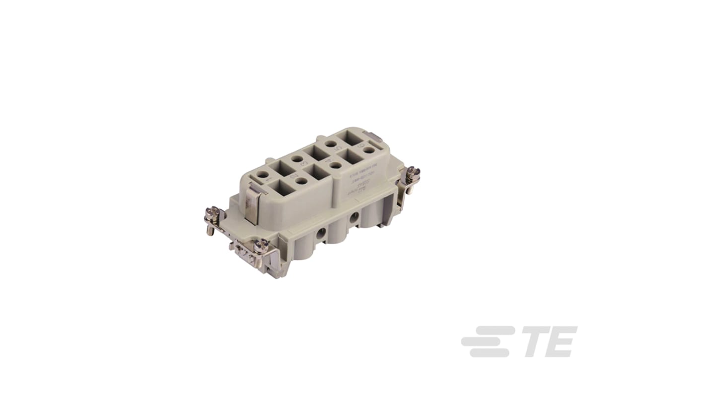 TE Connectivity Heavy Duty Power Connector Insert, 35A, HDC HSB Series, 6 Contacts