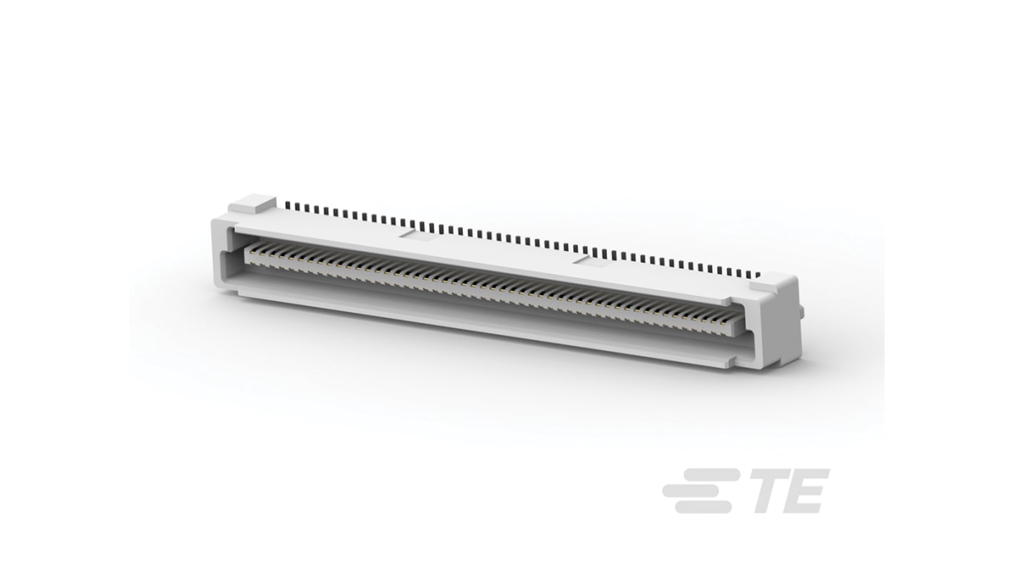 TE Connectivity Straight Surface Mount PCB Header, 100 Contact(s), 0.8mm Pitch, 2 Row(s), Shrouded