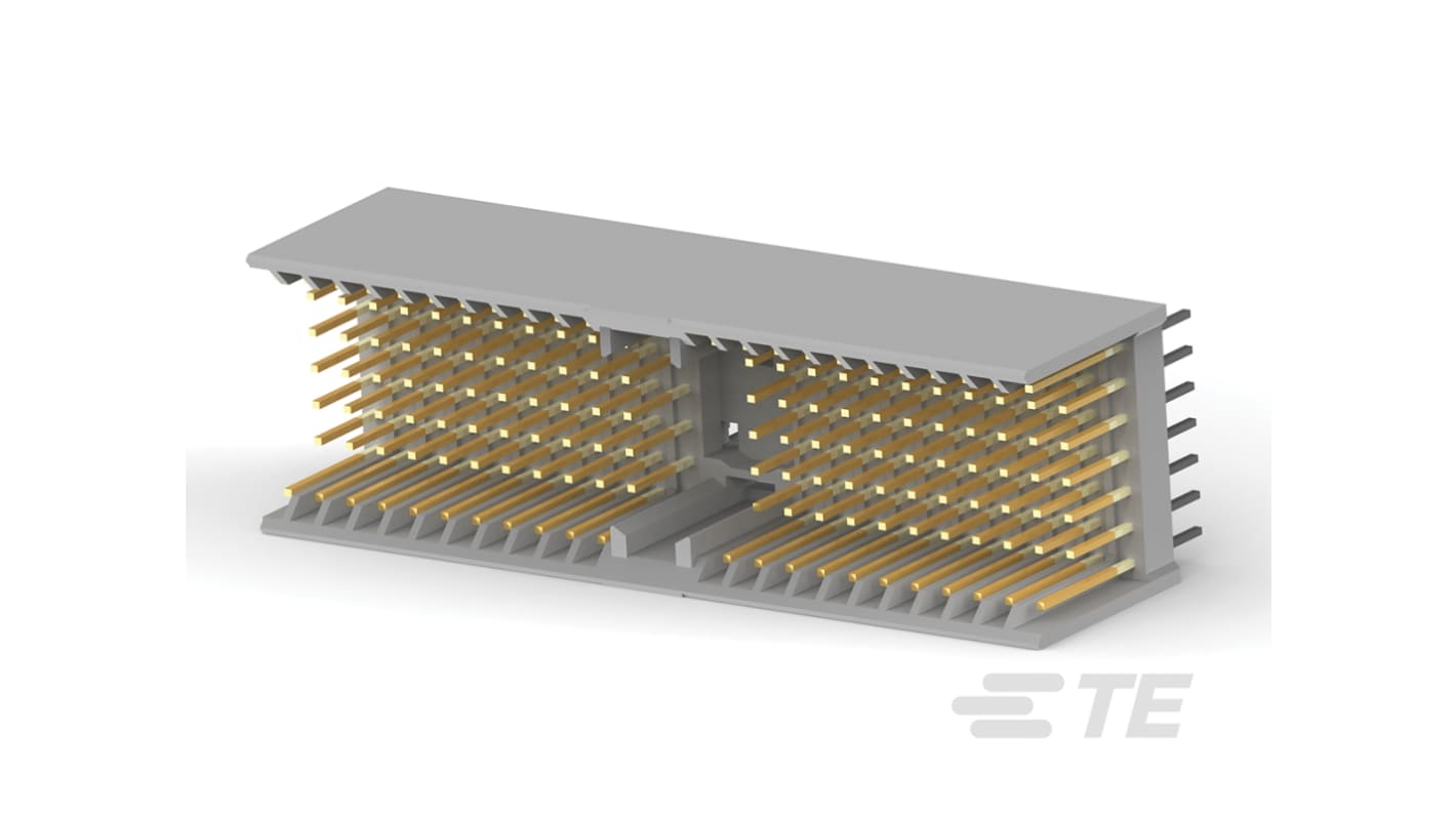 TE Connectivity, ZPACK 2mm Pitch Hard Metric Type A Backplane Connector, Male, Vertical, 22 Column, 7 Row, 154 Way,