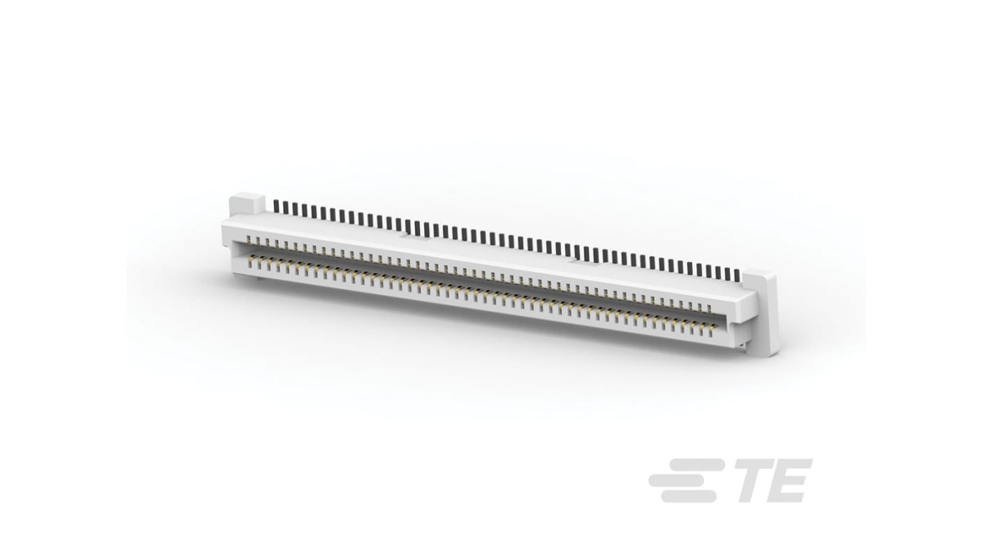 TE Connectivity Straight Surface Mount PCB Header, 100 Contact(s), 0.8mm Pitch, 2 Row(s), Shrouded