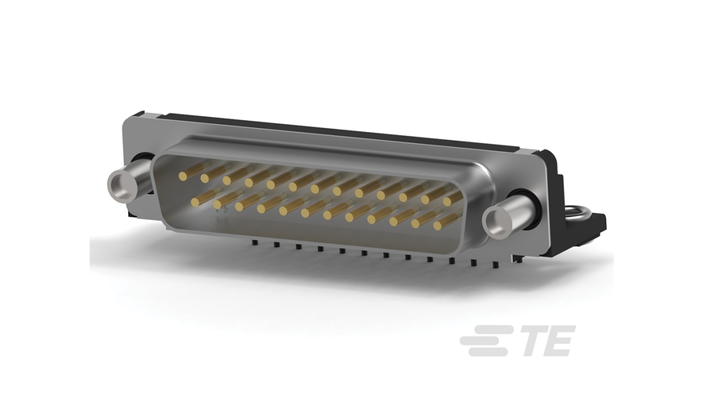 Connecteur Sub-D Mâle TE Connectivity 25 voies Traversant Angle droit