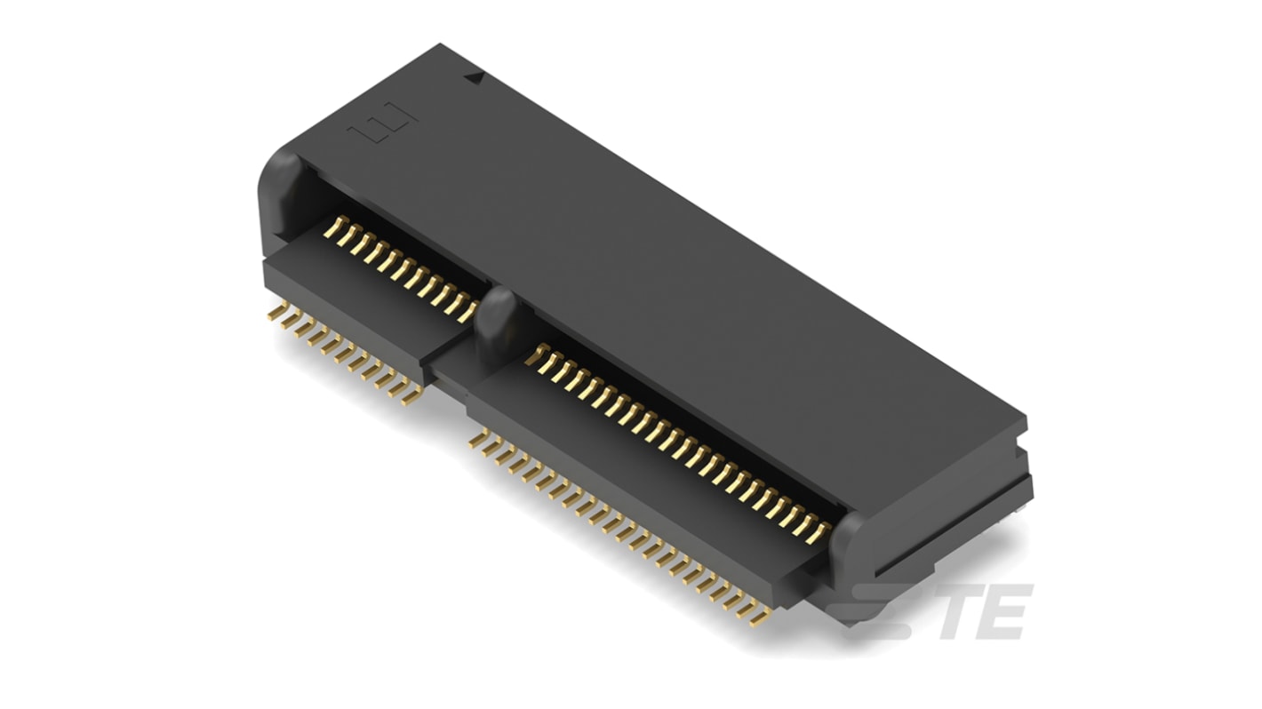 Connettore terminale TE Connectivity, Card Edge, 67 vie, passo 0.5mm, 2 file, Montaggio PCB