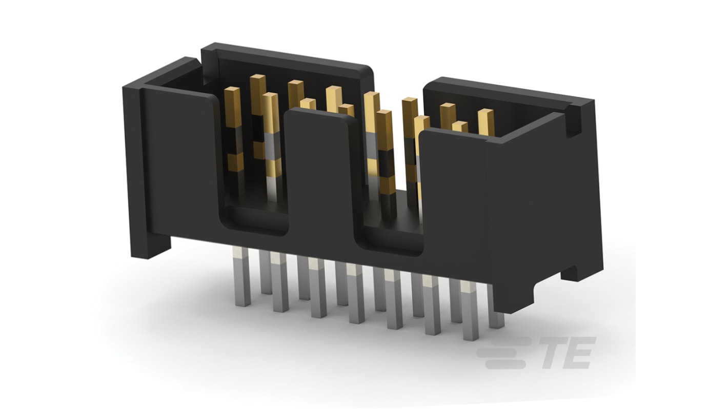 TE Connectivity 基板接続用ピンヘッダ 14極 2.54mm 2列 103308-2