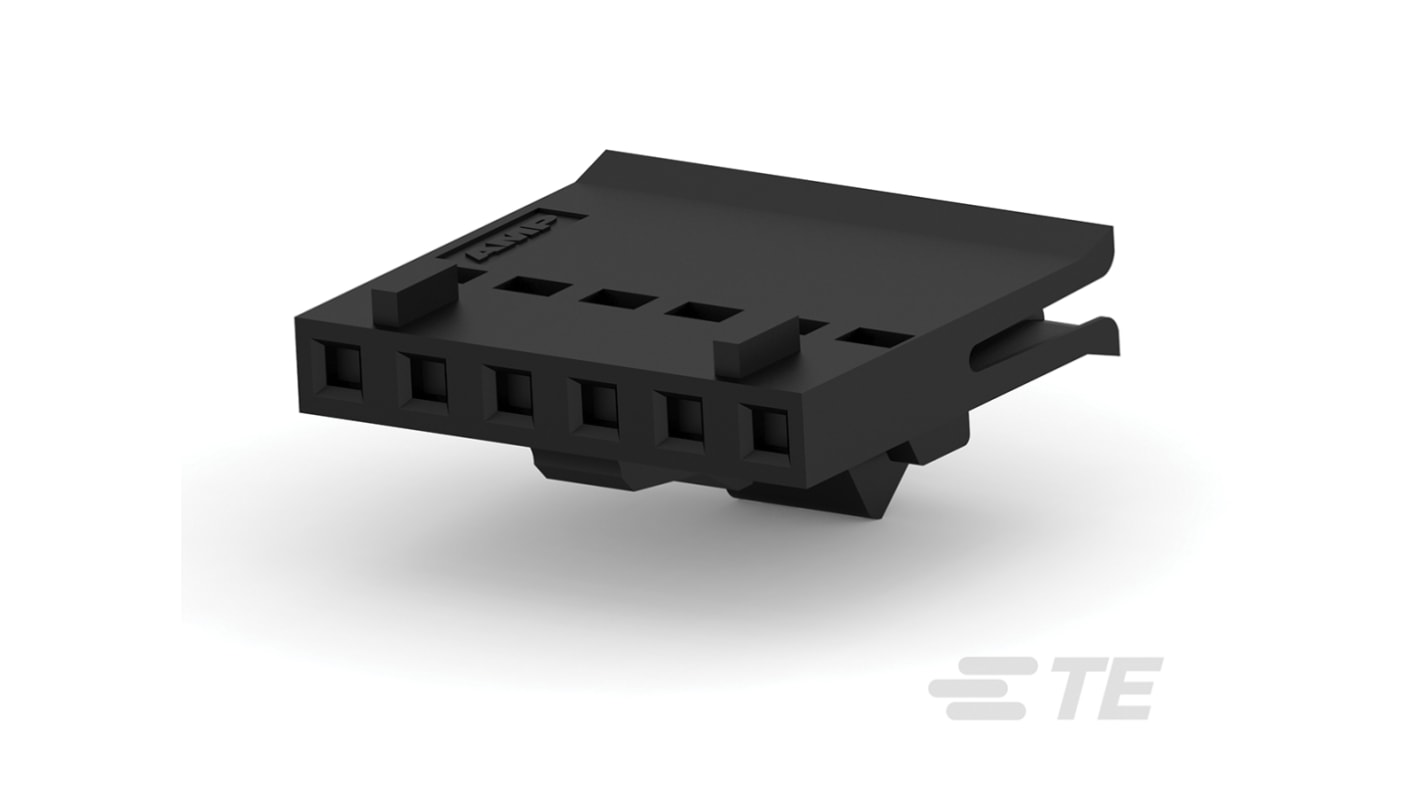 TE Connectivity, FFC Female PCB Connector Housing, 2.54mm Pitch, 6 Way, 1 Row