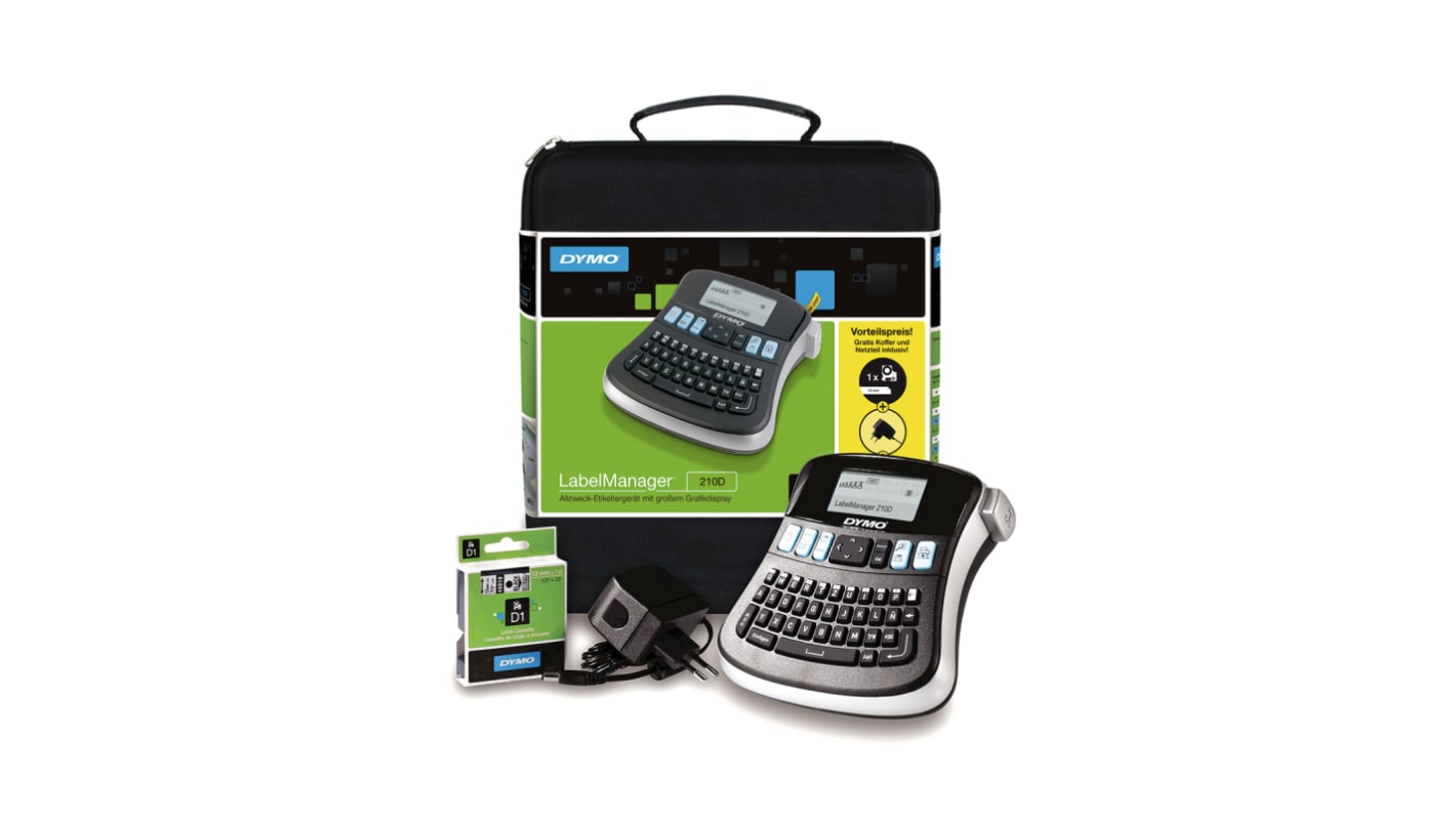 Impresora de etiquetas Dymo LabelManager 210D, teclado QWERTY