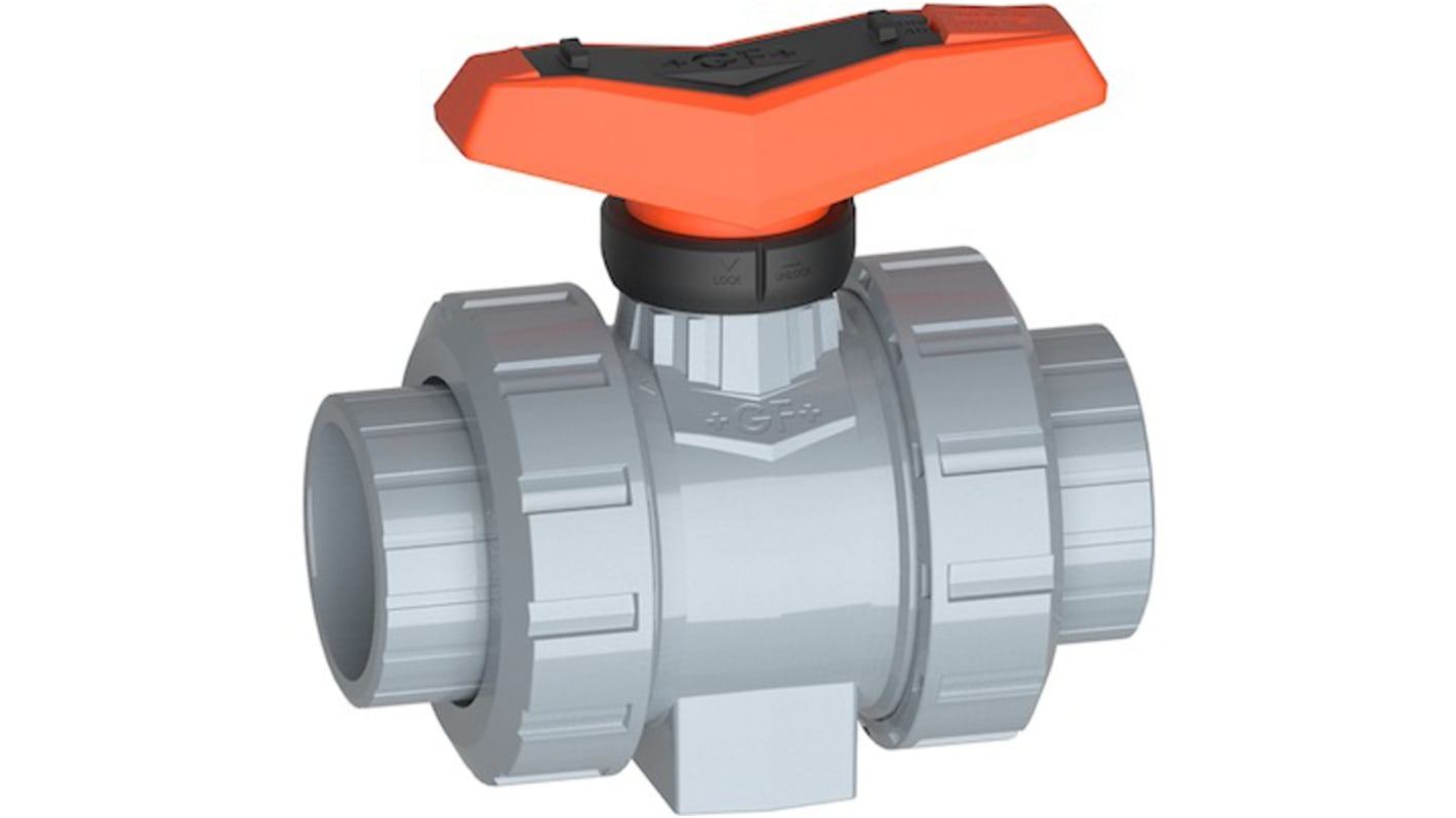 Georg Fischer ABS 2 Way, Ball Valve, 3/8in, 16bar Operating Pressure