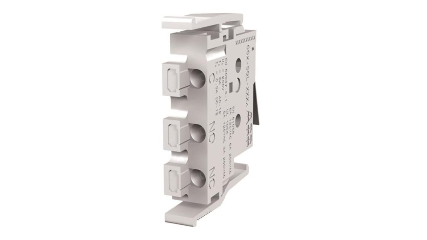 ABB Auxiliary Contact, 1 Contact, 1CO, DIN Rail Mount