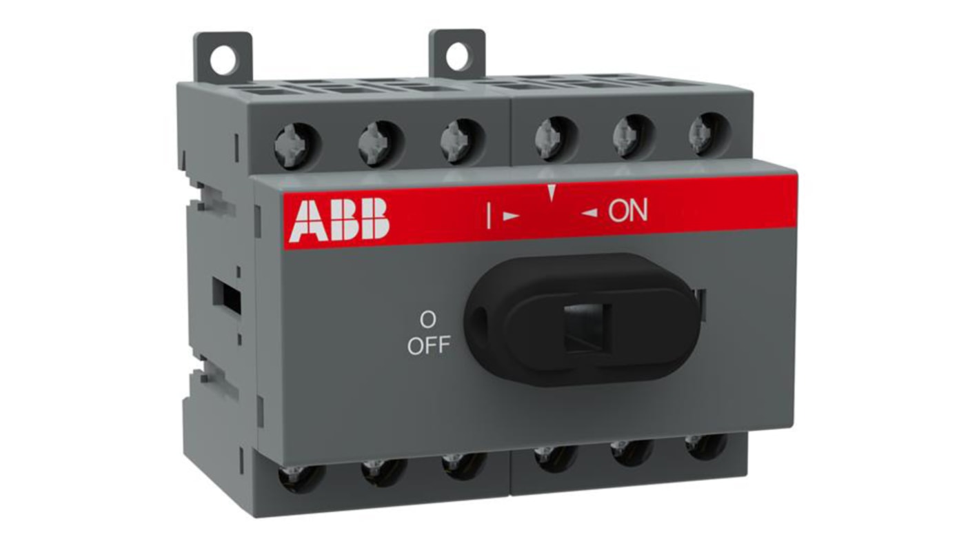 ABB 6P Pole Isolator Switch - 16A Maximum Current, 7.5kW Power Rating, IP20