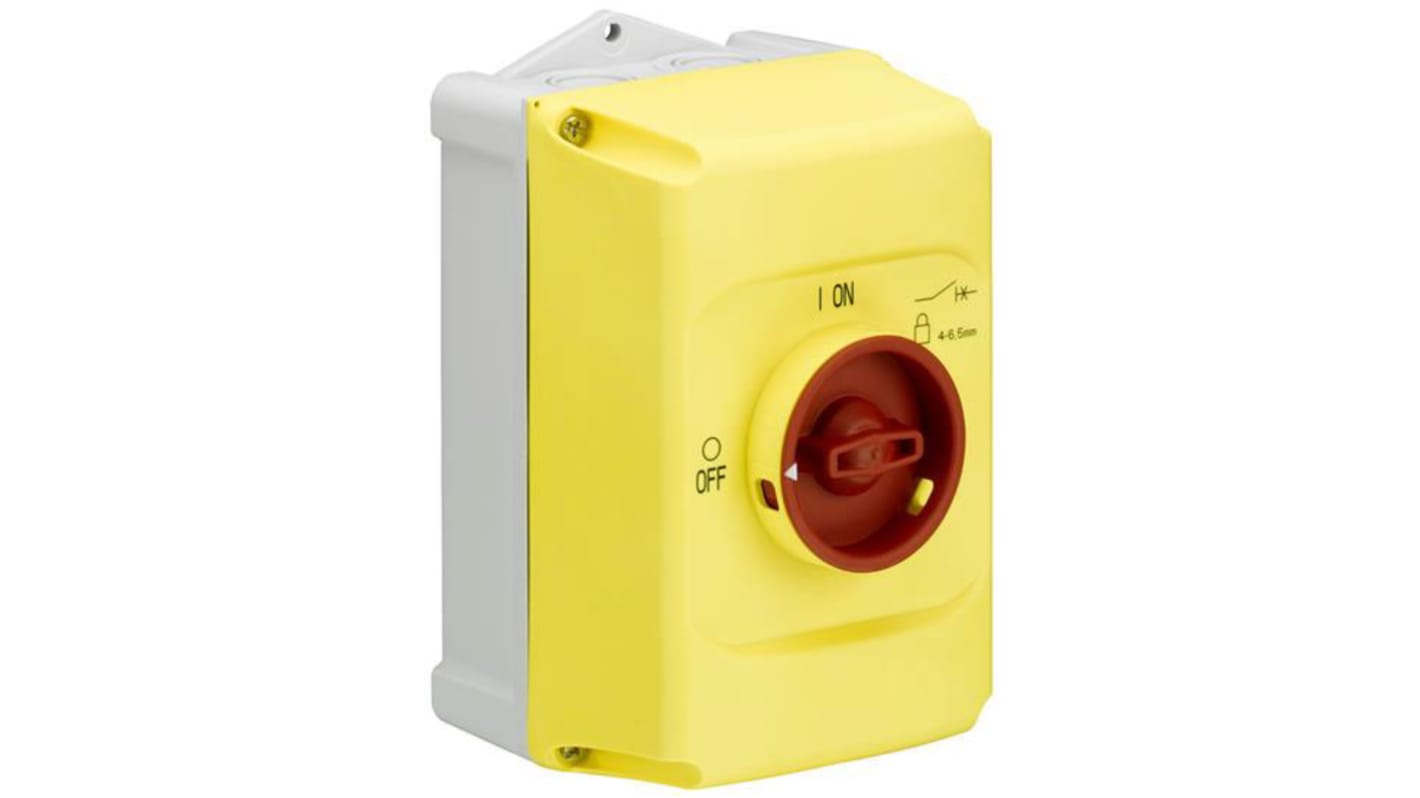 Yellow Plastic Push Button Enclosure -