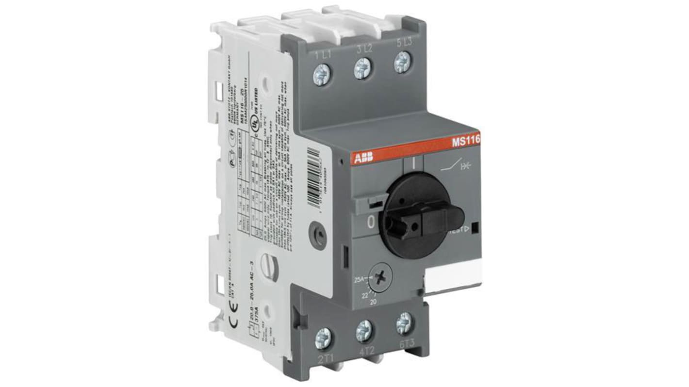 ABB Manual Starter, Manual, 7.5 kW, 18 → 25 A