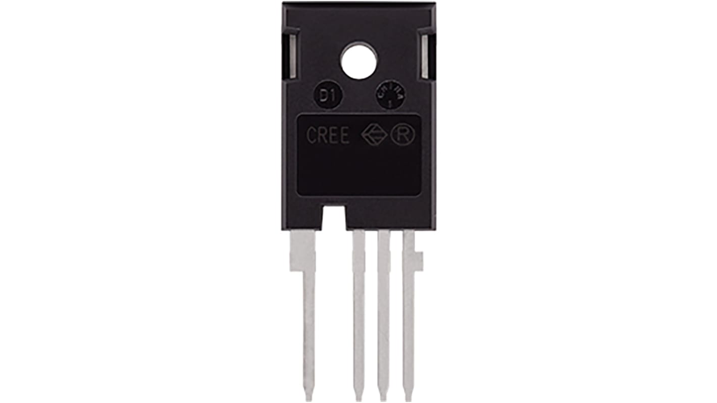 MOSFET Wolfspeed, canale N, 30 mΩ, 63 A, TO-247-4, Su foro