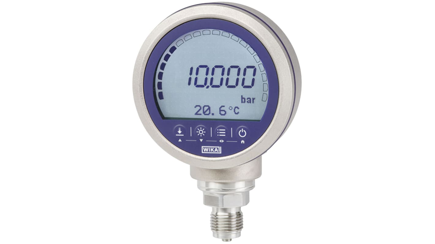 WIKA G 1/2 Digital Pressure Gauge 6bar Bottom Entry, 46930038, Wireless