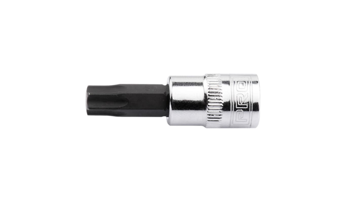 RS PRO 1/4 in Drive Bit Socket, Torx Bit, T10, 55 mm Overall Length