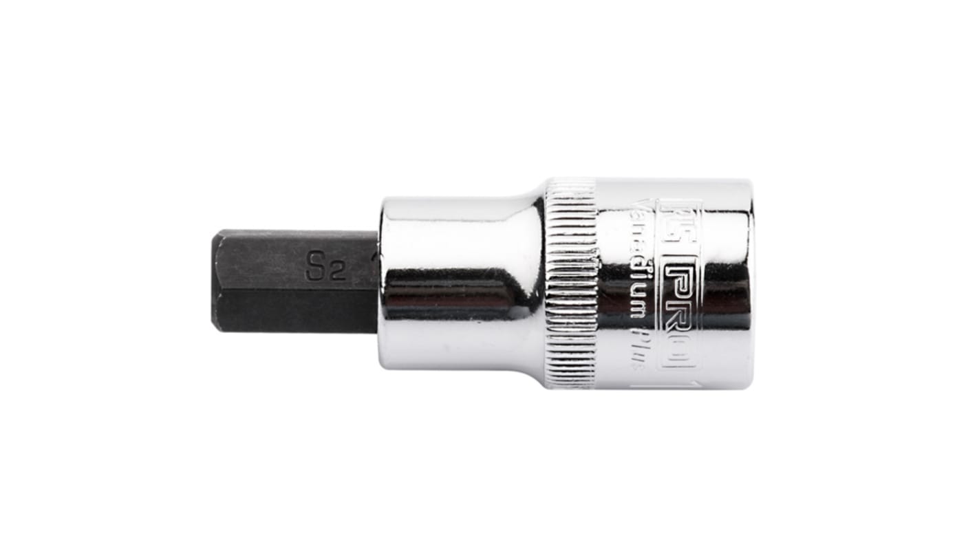 RS PRO 1/2 in Drive Bit Socket, Hex Bit, 14mm, 55 mm Overall Length