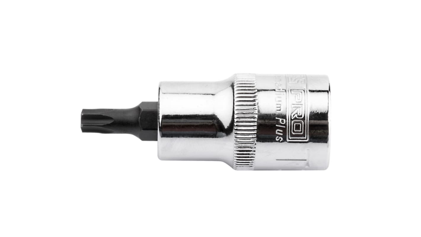 RS PRO 1/2 in Drive Bit Socket, Torx Bit, T25, 55 mm Overall Length