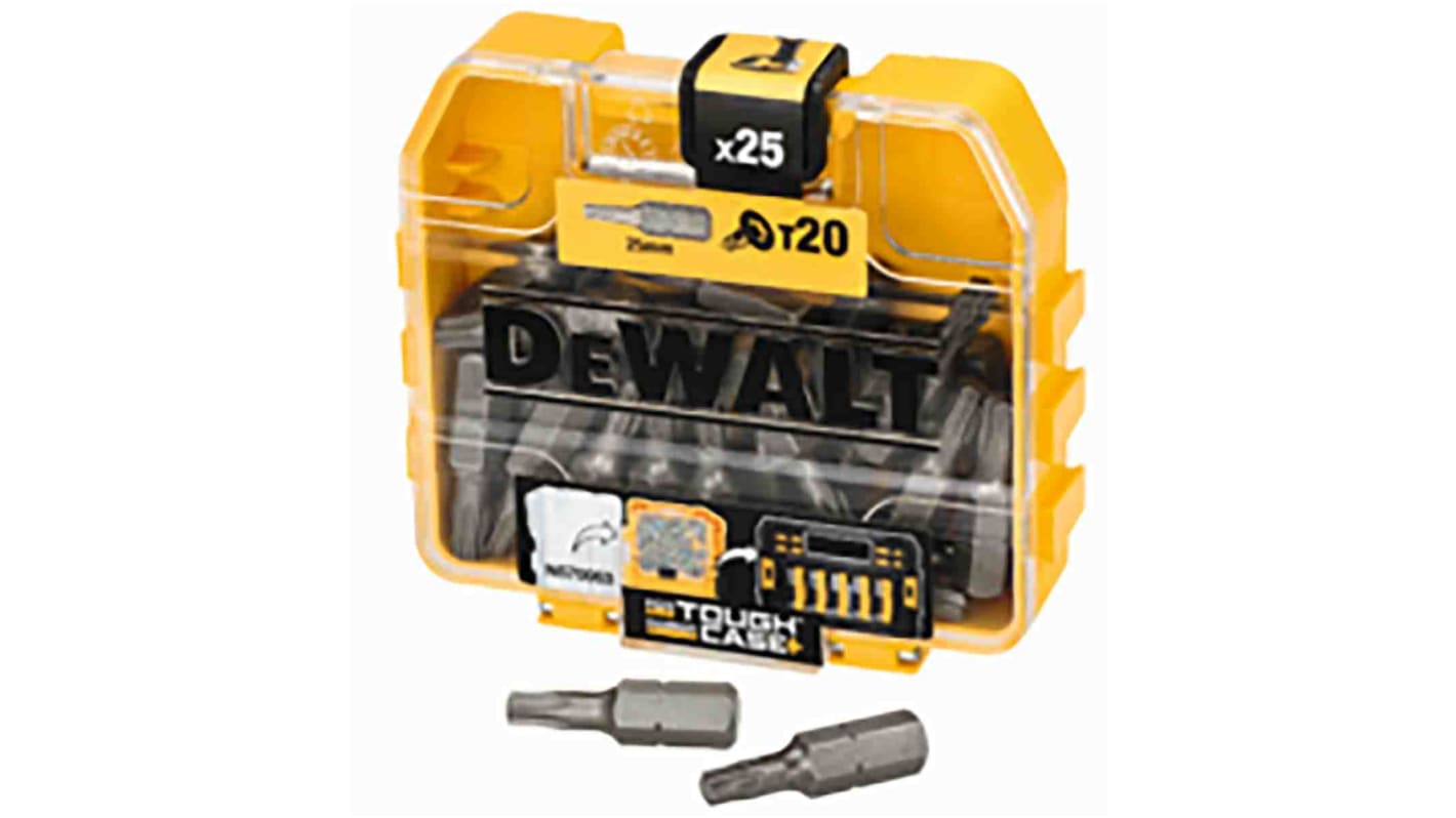 DeWALT T20 x 25 mm TORX® Schraubbit, Biteinsatz, 25 (pro Packung)-teilig, 25 mm