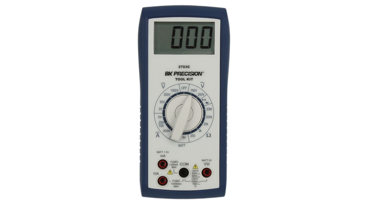 BK Precision BK2703C HandDigital Multimeter, CAT II, CAT III 750V ac, 20MΩ