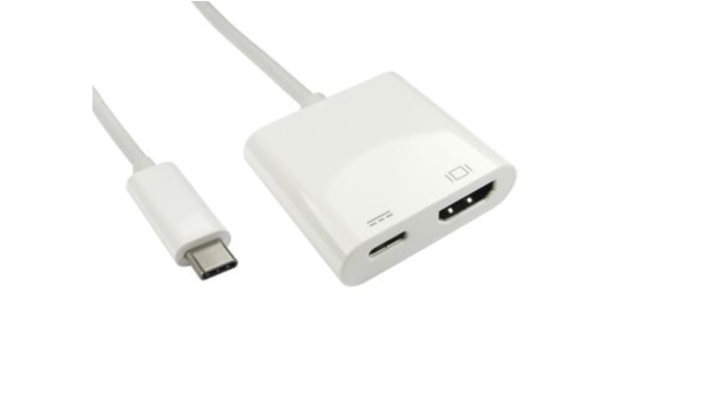 15CM USB TYPE C M - HDMI ADAPTOR WITH PD