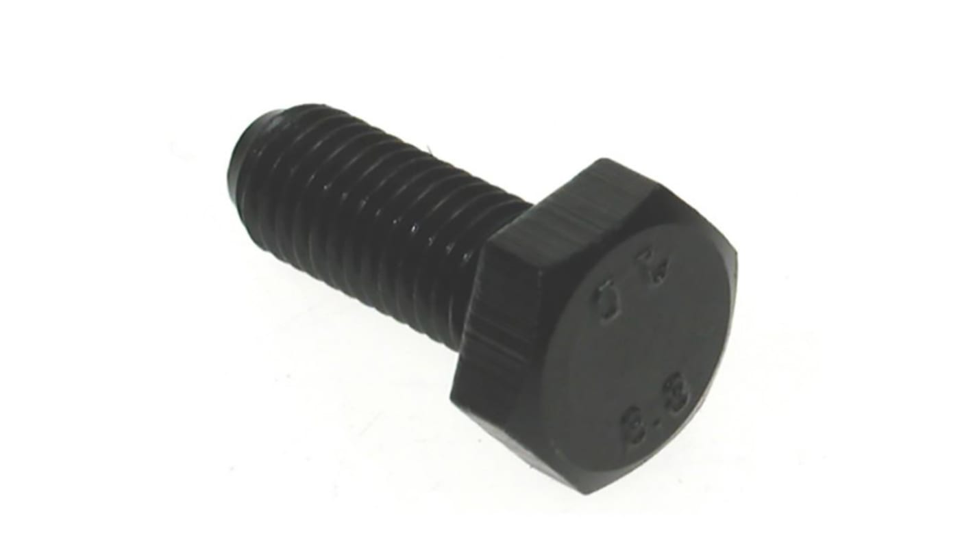 RS PRO Plain Steel Hex, Hex Bolt, M6 x 25mm