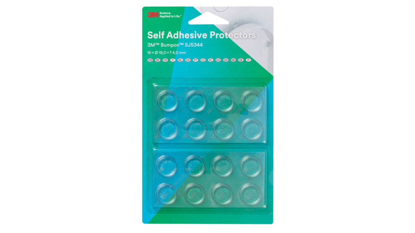 3M Circular PUR Self Adhesive Feet, 19.1mm diameter x 4.1mm height