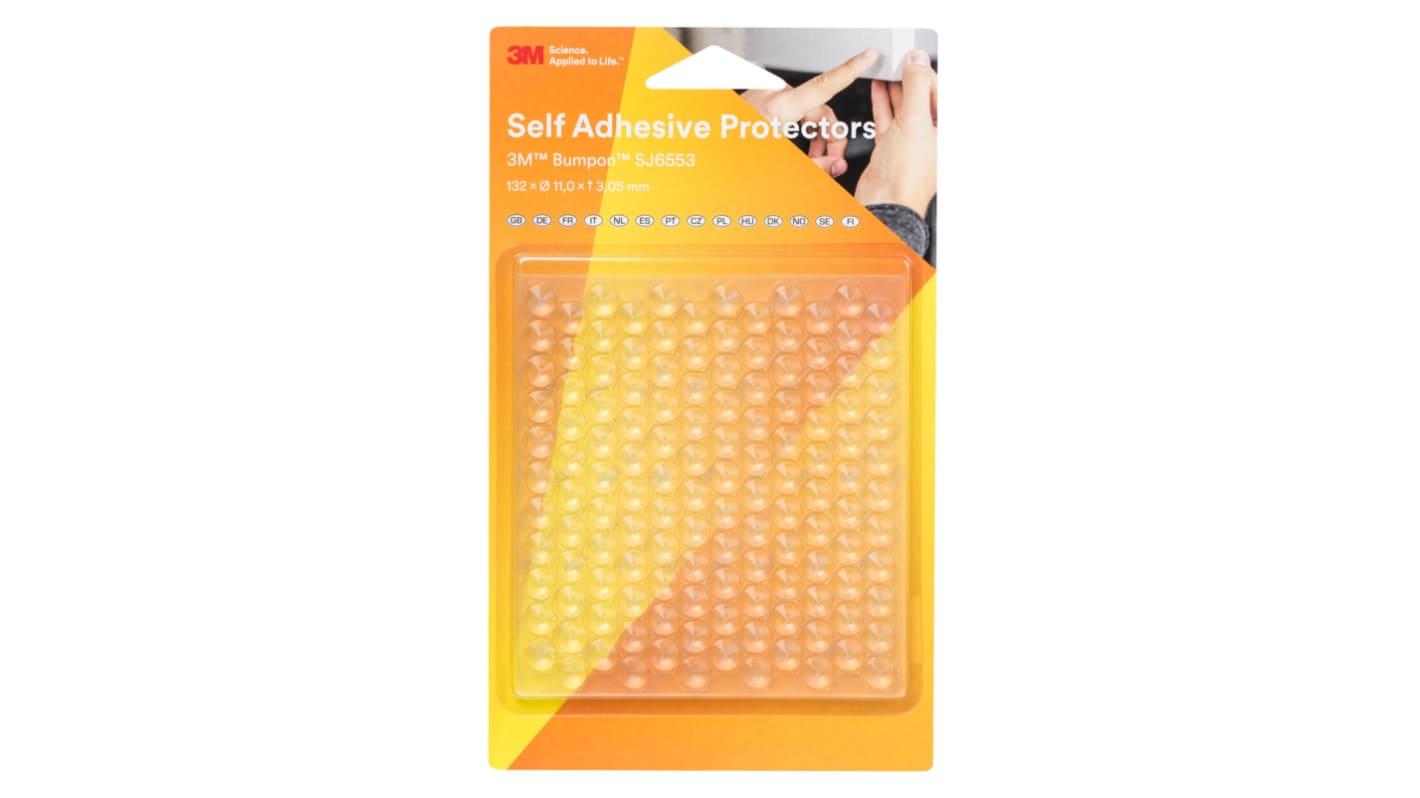 3M PUR Self Adhesive Feet, 11mm diameter x 3.05mm height