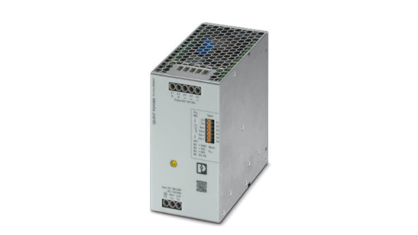 Phoenix Contact QUINT4-PS/1AC/24DC/20/+ Switched Mode DIN Rail Power Supply, 100 → 240 V ac / 110 → 250V