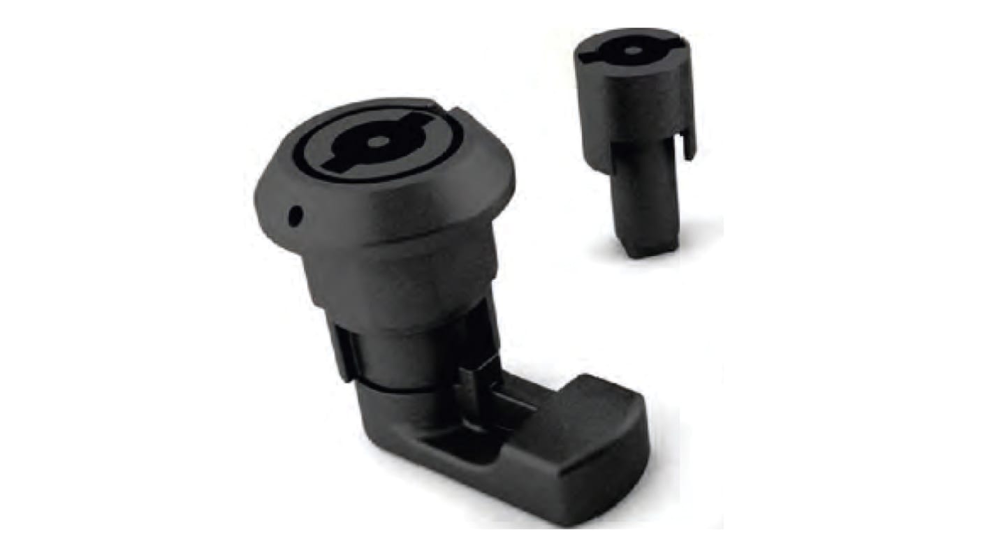 RS PRO Doppelverriegelung Schwarz für RS Pro GRP-Wandgehäuse B. 39.6mm H. 40mm L. 17mm