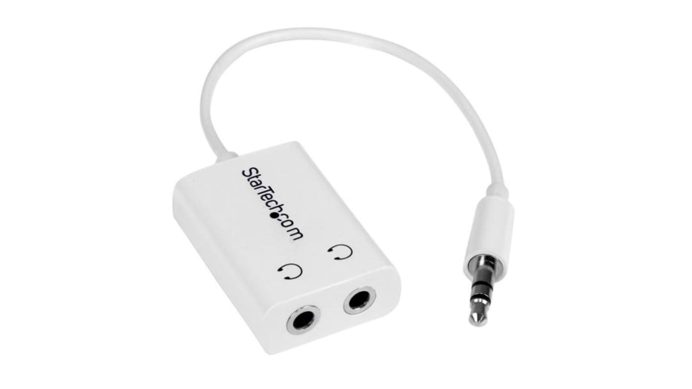 StarTech.com 150mm Aux-kabel, Hvid kappe