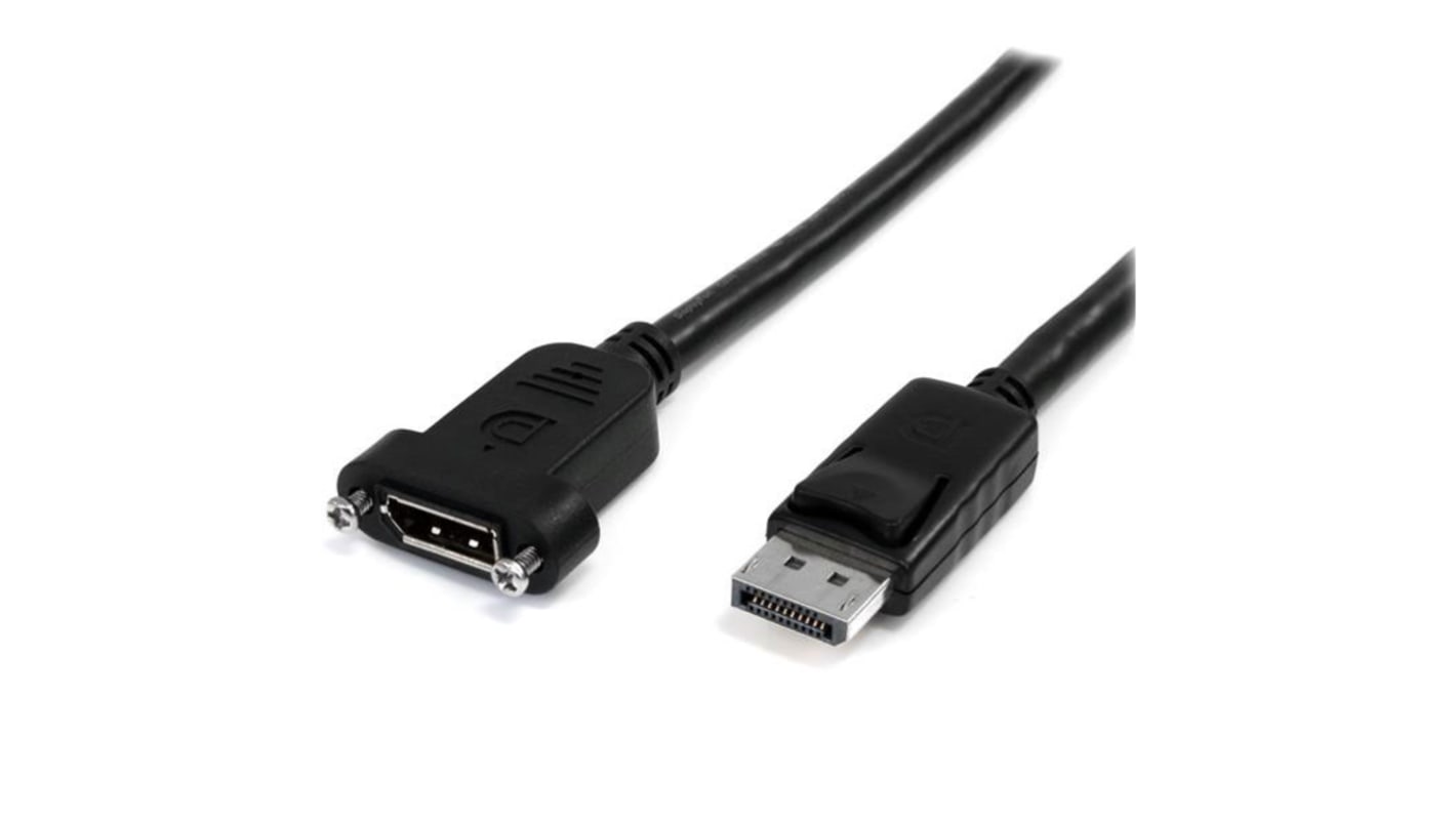 StarTech.com Male DisplayPort to Female DisplayPort, PVC  Cable, 4K @ 60 Hz, 1m