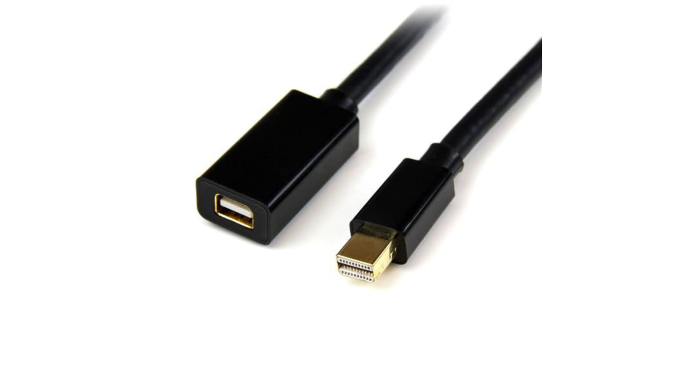 StarTech.com Male Mini DisplayPort to Female Mini DisplayPort, PVC  Cable, 4K @ 60 Hz, 1.8m