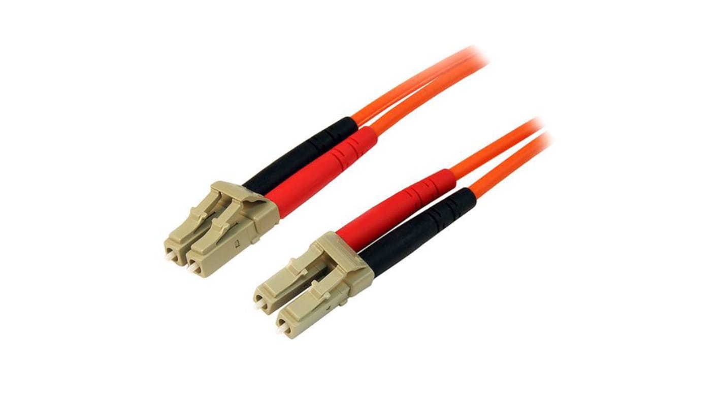 StarTech.com LC to LC Duplex Multi Mode OM2 Fibre Optic Cable, 50/125μm, Orange, 5m