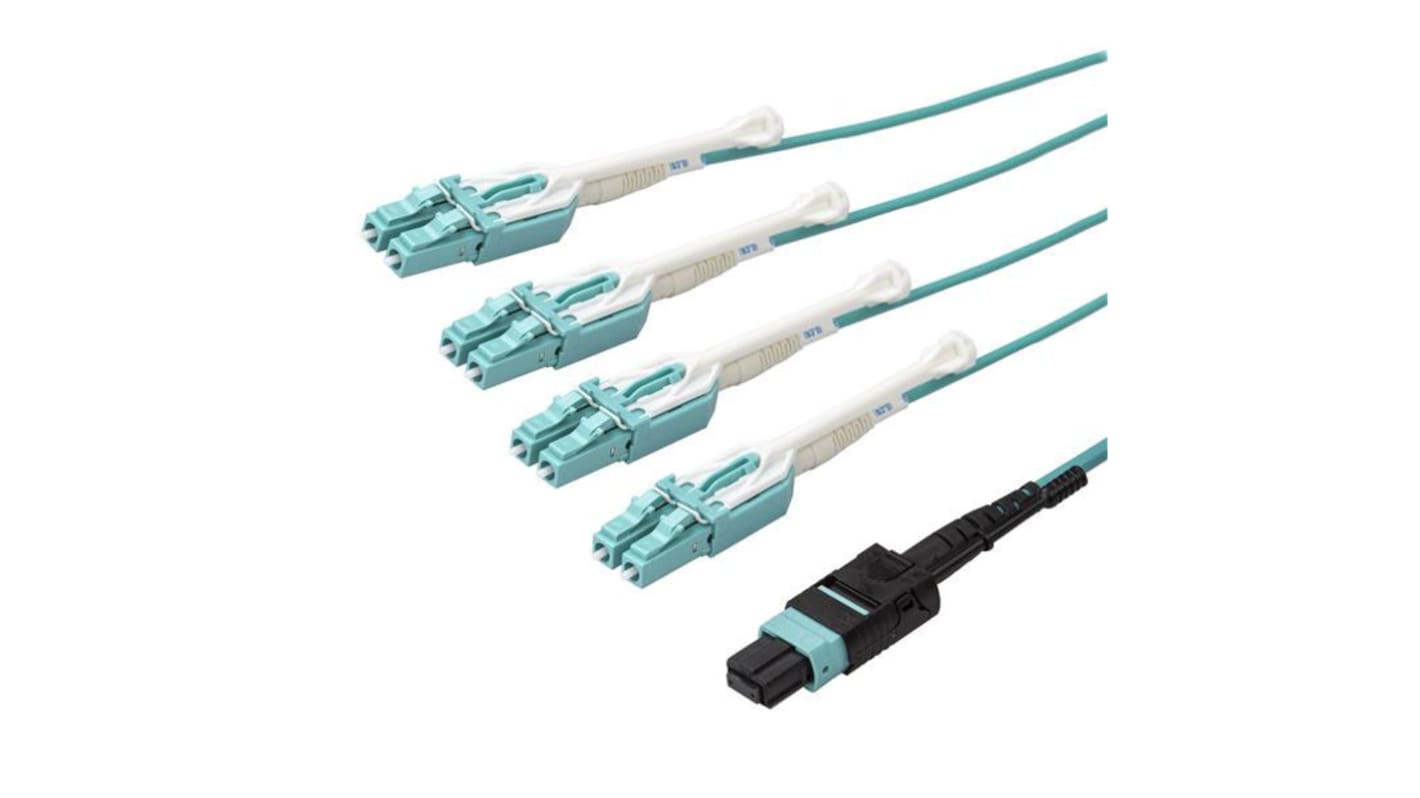 Cable de fibra óptica StarTech.com OM3 serie MPO, con A: MPO, con B: LC, long. 2m Agua