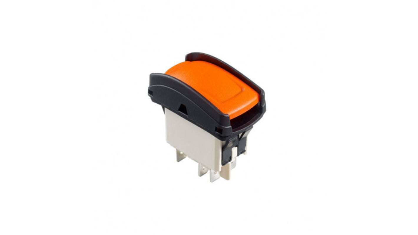 Interruptor de balancín, KH146AAZXXG12N03XX04, Contacto DPDT, Enclavamiento, 5 A, Iluminado, Rojo, IP69K 12V