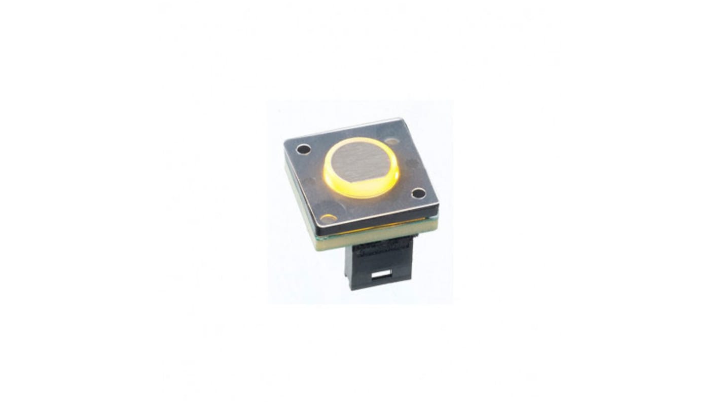 APEM PR Series Push Button Switch, Panel Mount, 14.5mm Cutout, SPST, Red LED, 12V dc, IP65