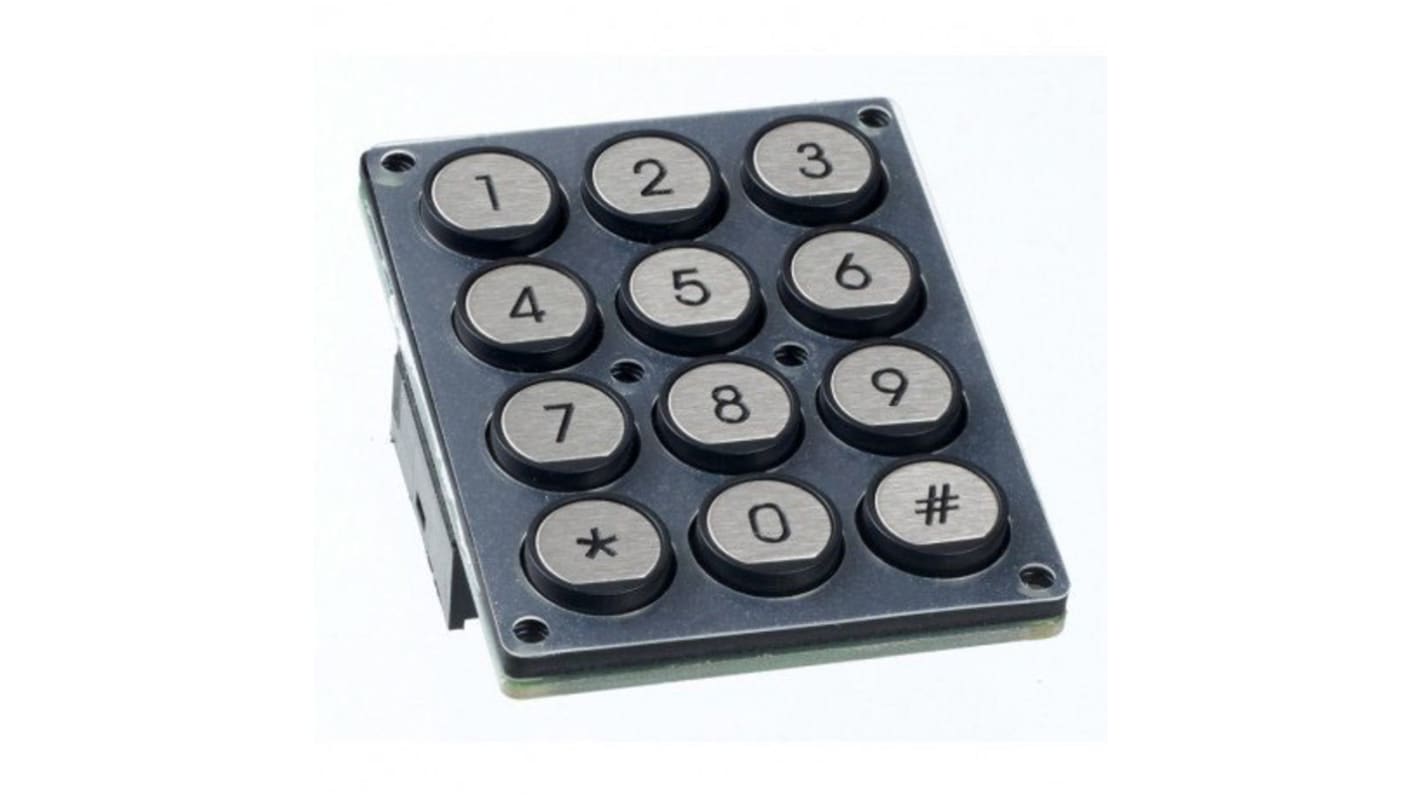 APEM IP65 12 Key ABS Illuminated Keypad