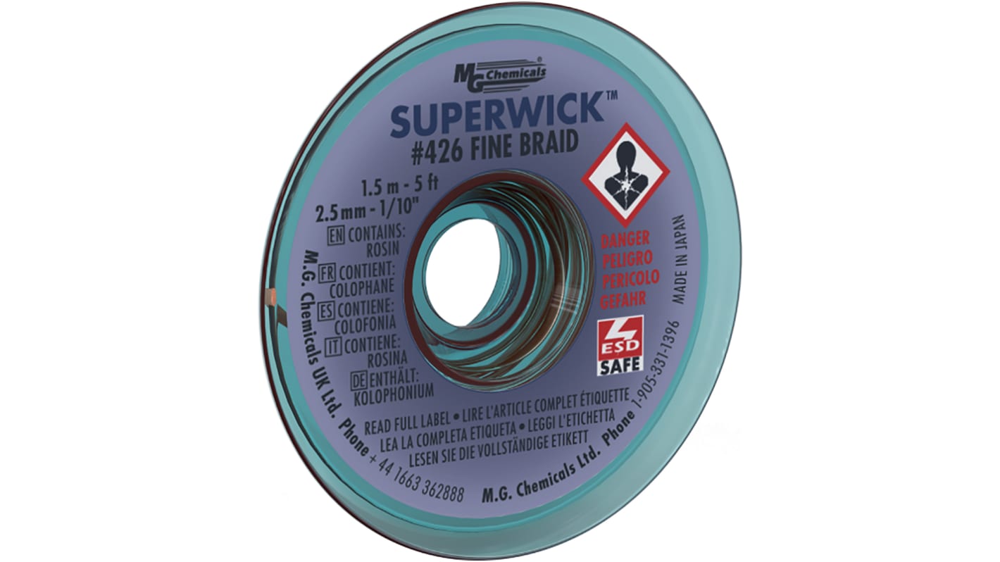 Malla de desoldadura Super Wick 426, 2.5mm x 1.5m