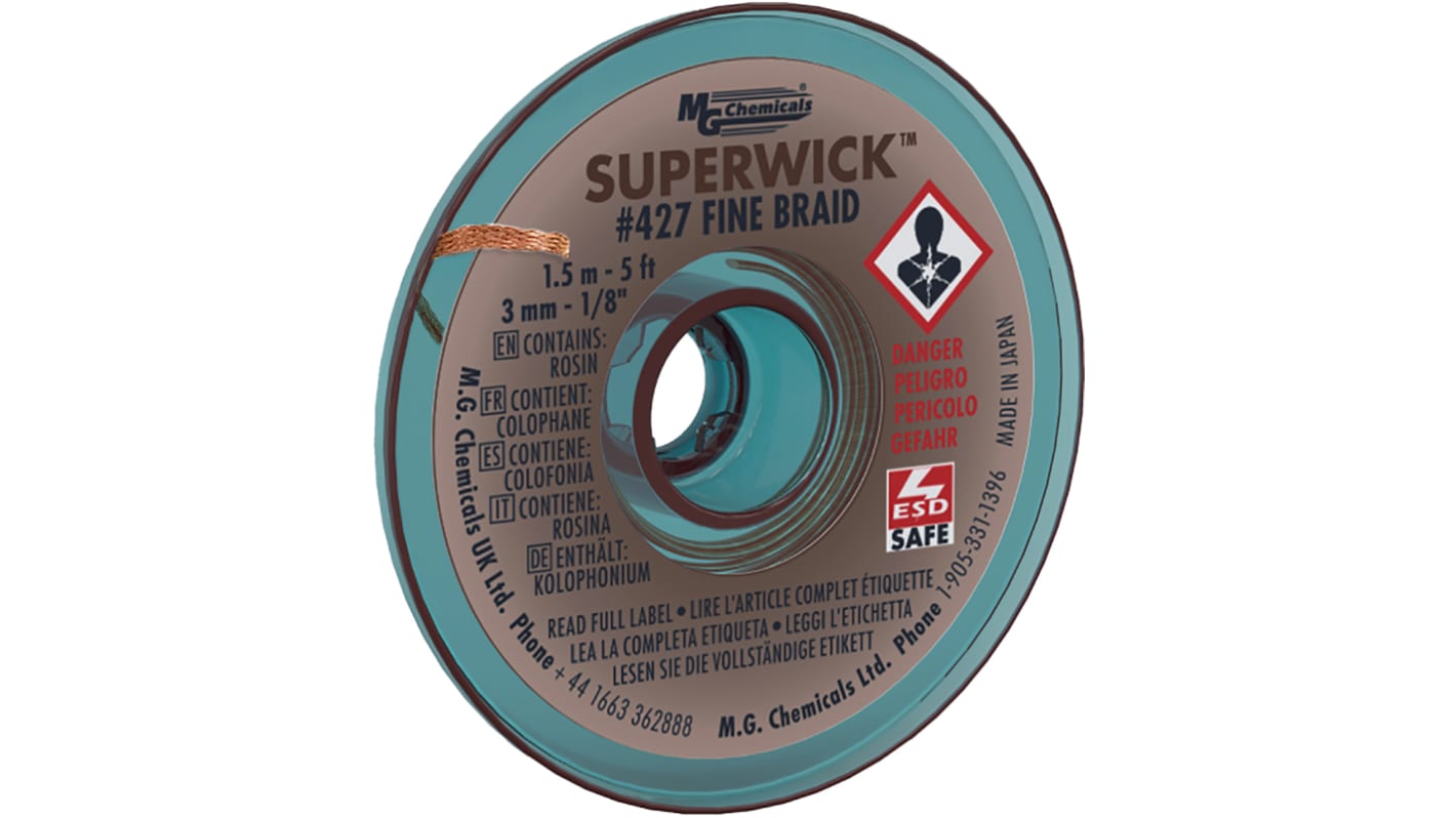 MG Chemicals SUPERWICK 427 Entlötlitze, 3mm x 1.5m