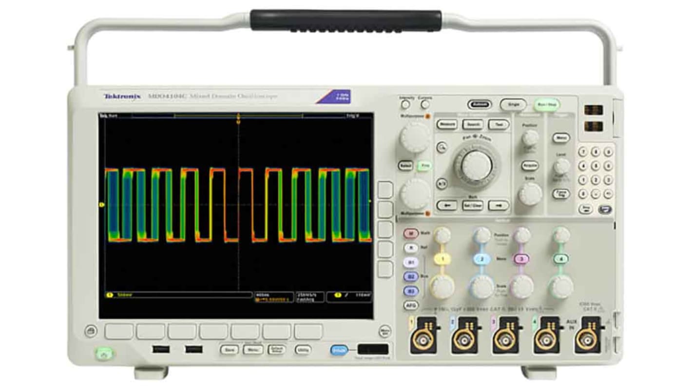 Tektronix MDO4104 Mixed-Signal Oszilloskop, 4-Kanal Analog / 16-Kanal Digital, 1GHz, ISO-kalibriert