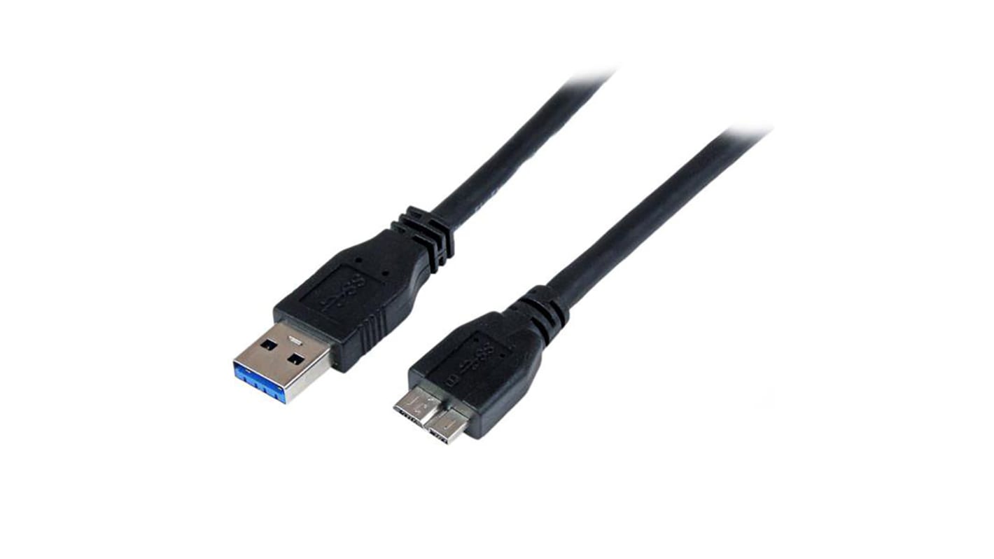 StarTech.com USB 3.0 Cable, Male USB A to Male Micro USB B Cable, 1m