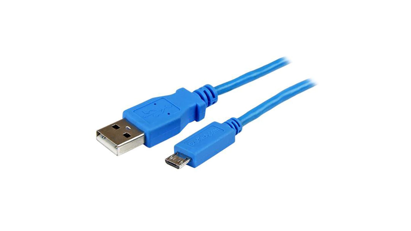 Cable USB Startech, long. 1m, color Azul