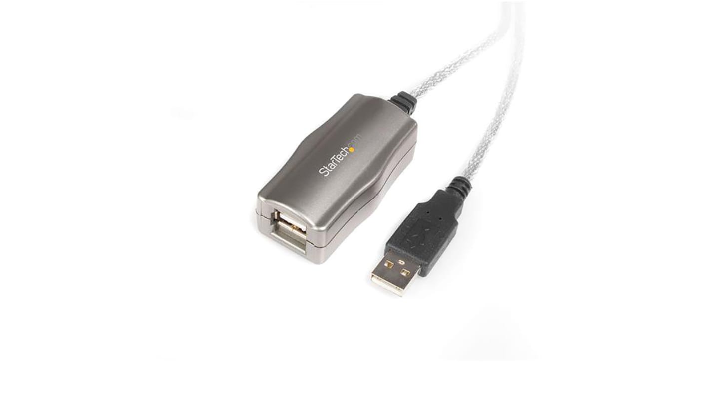 Startech USB-hosszabbítókábel, Ezüst, 4.6m