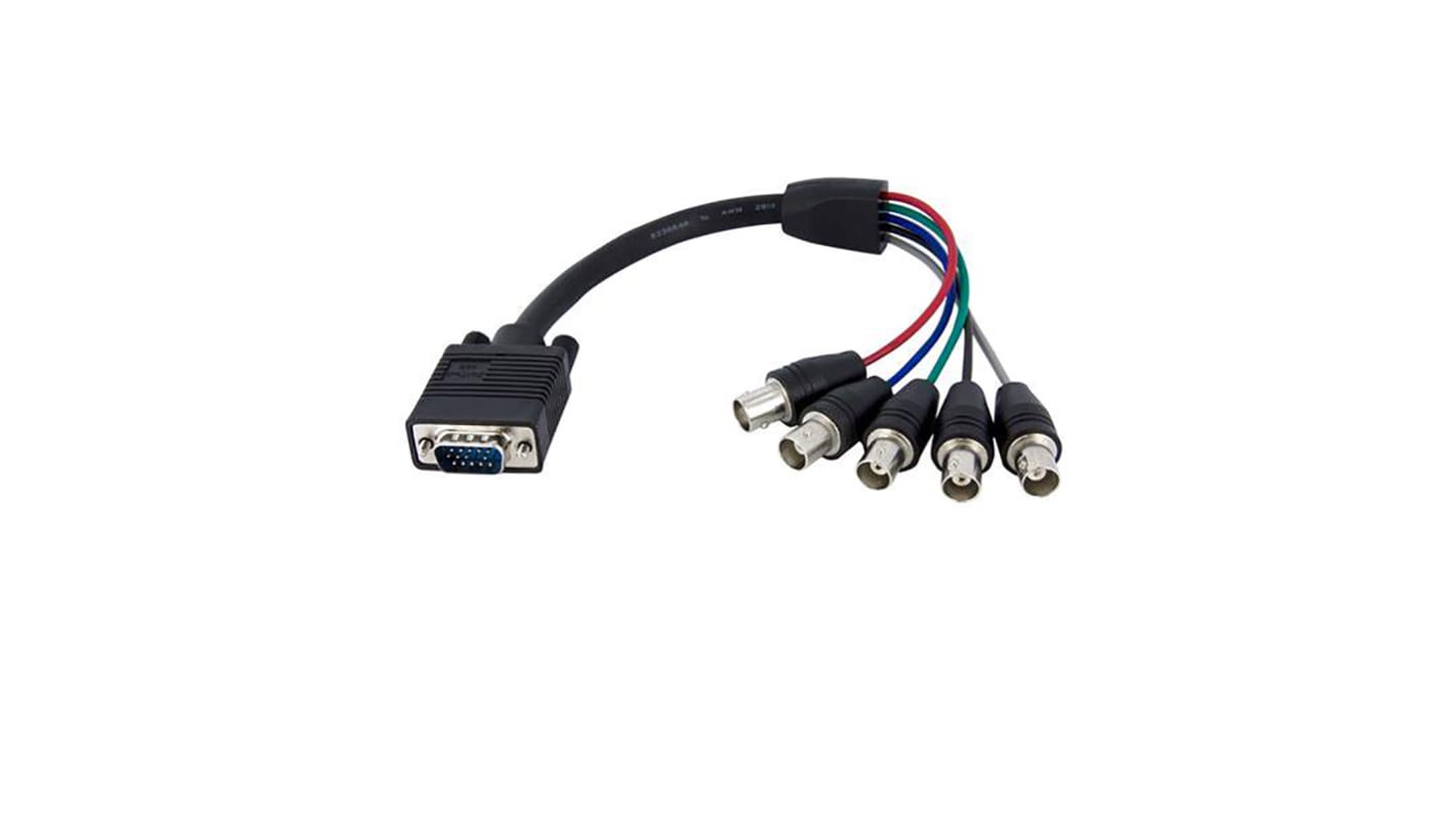 StarTech.com Male VGA to Female BNC Cable, 300mm