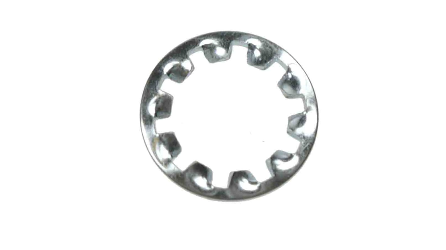 Bright Zinc Plated Steel Internal Tooth Washers, M16, DIN 6797J RS