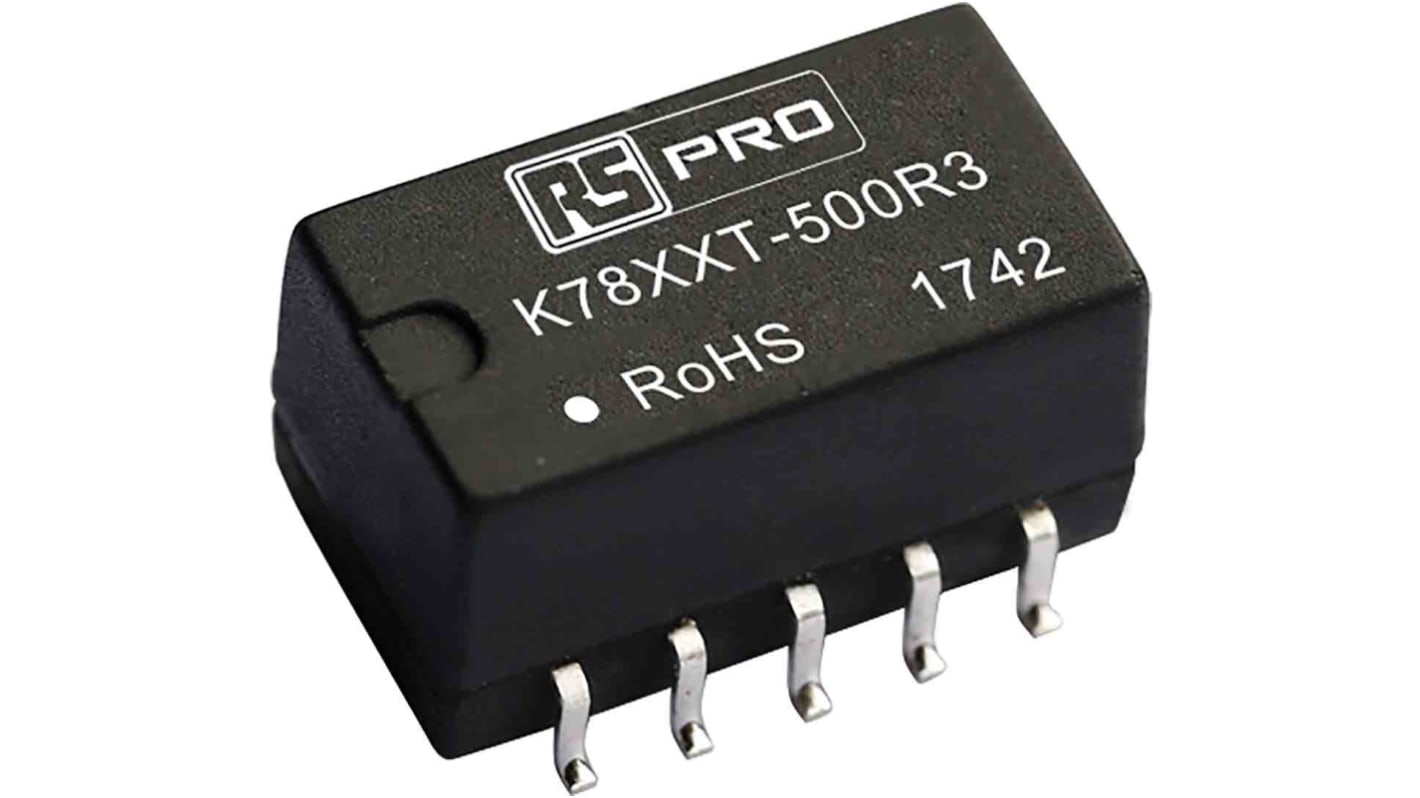 RS PRO Switching Regulator, Surface Mount, 9V dc Output Voltage, 12 → 36V dc Input Voltage, 500mA Output