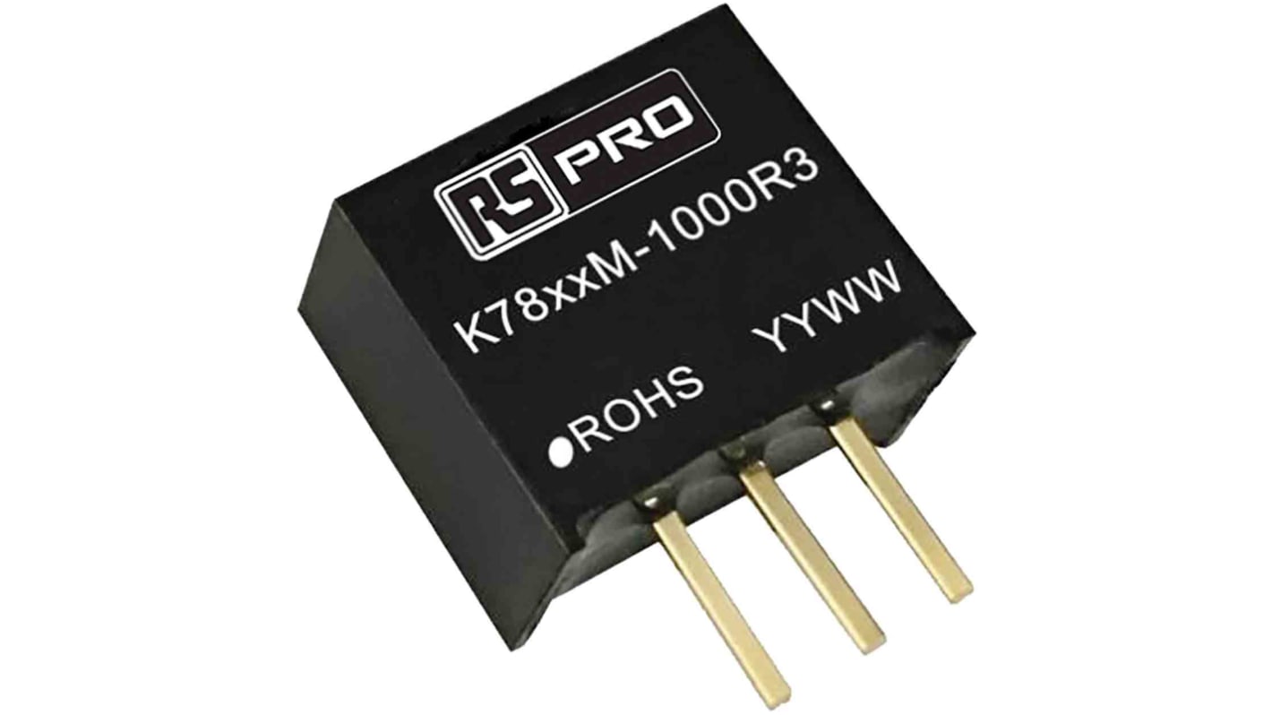 RS PRO Switching Regulator, PCB Mount, 9V dc Output Voltage, 13 → 36V dc Input Voltage, 1A Output Current, 1