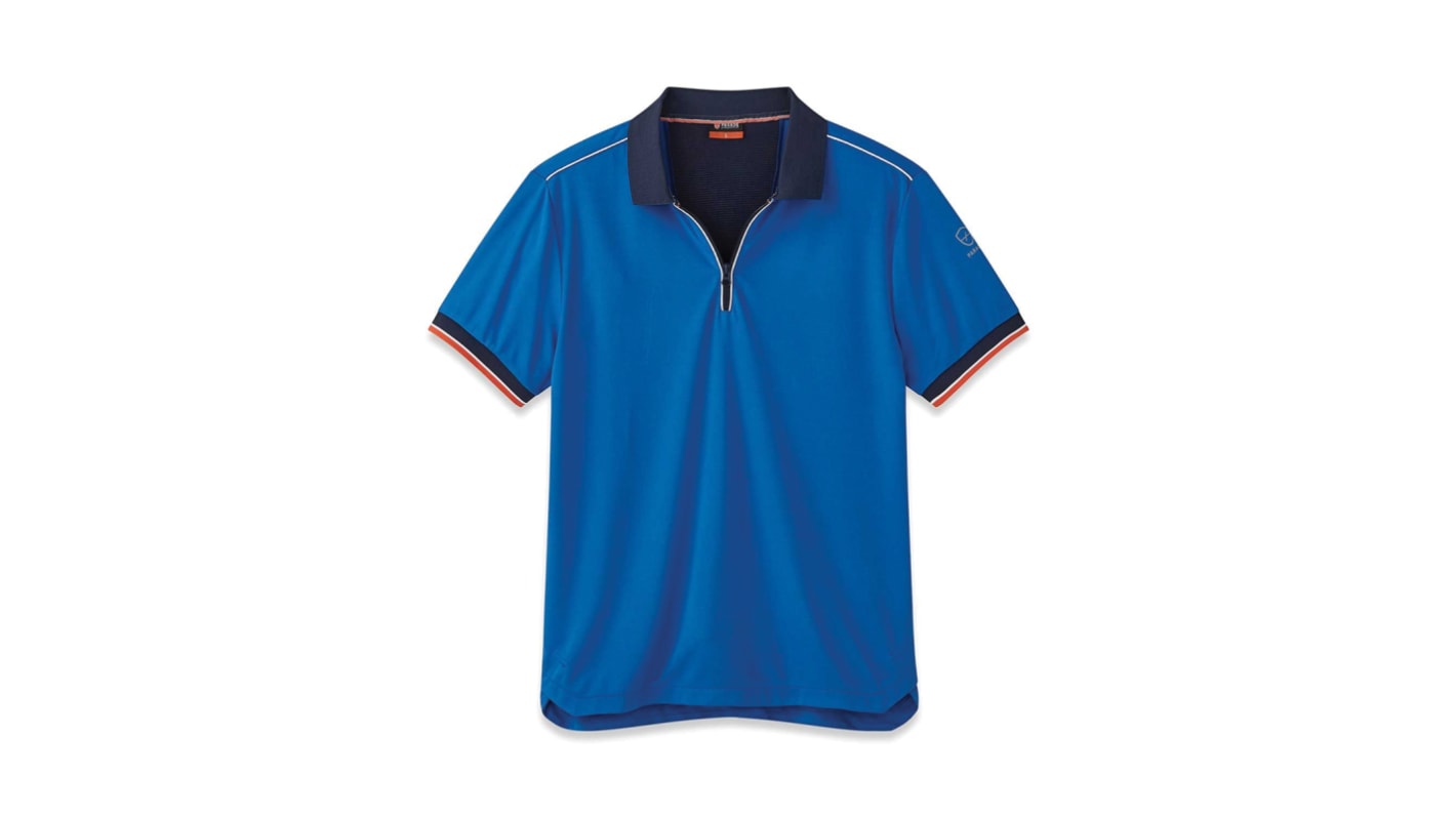 Polo manches courtes Parade OLLEY, Bleu, taille M, en Polyester