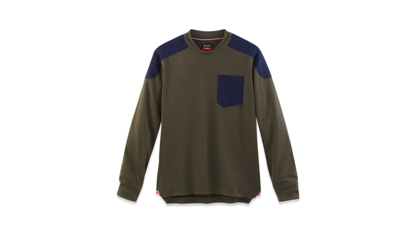 Parade Khaki Polyester Long Sleeve T-Shirt, UK- 3XL, EUR- 3XL